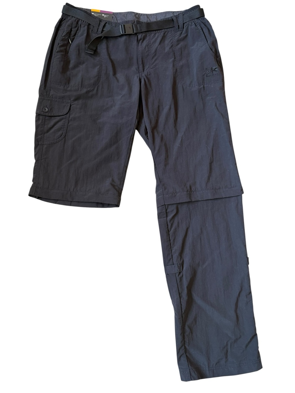 Karrimor Aspen Zip Off Hiking Pants Convertible Cargo Black NWT US 10 Travel - Picture 2 of 16